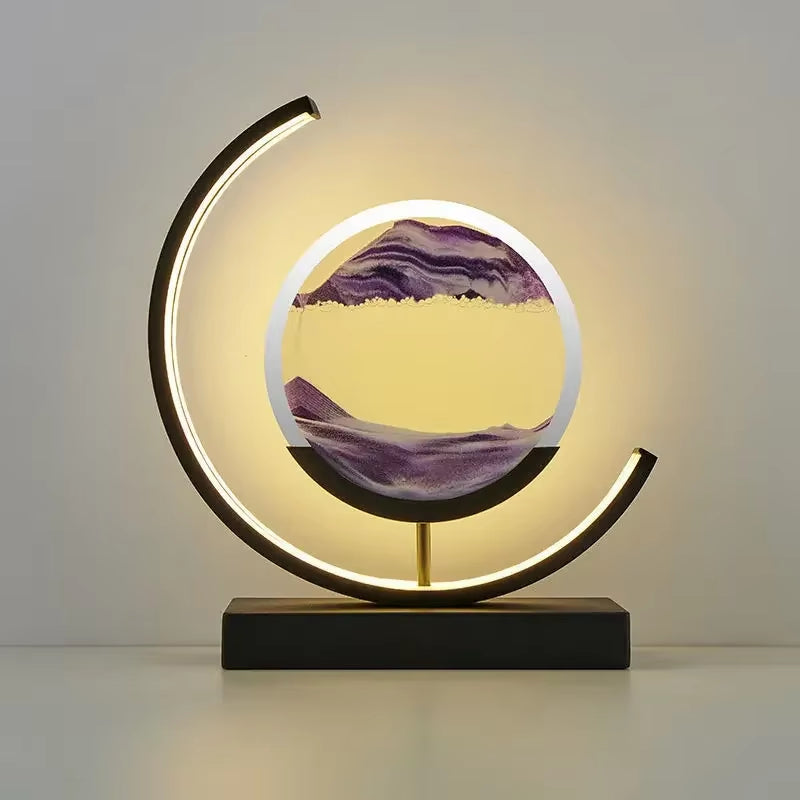 3D LED Moving Sand Art Table Lamp 