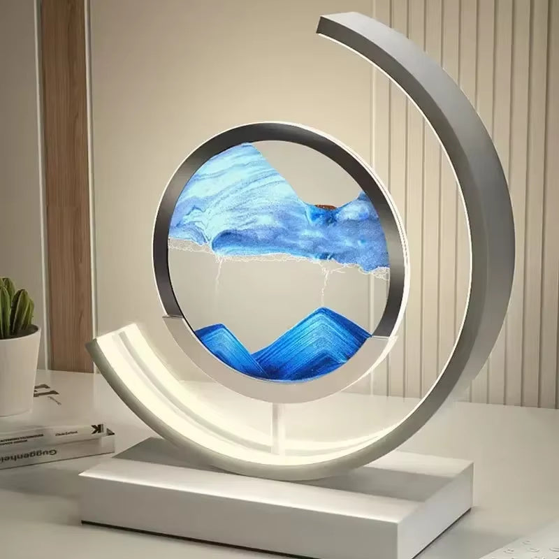 3D LED Moving Sand Art Table Lamp 