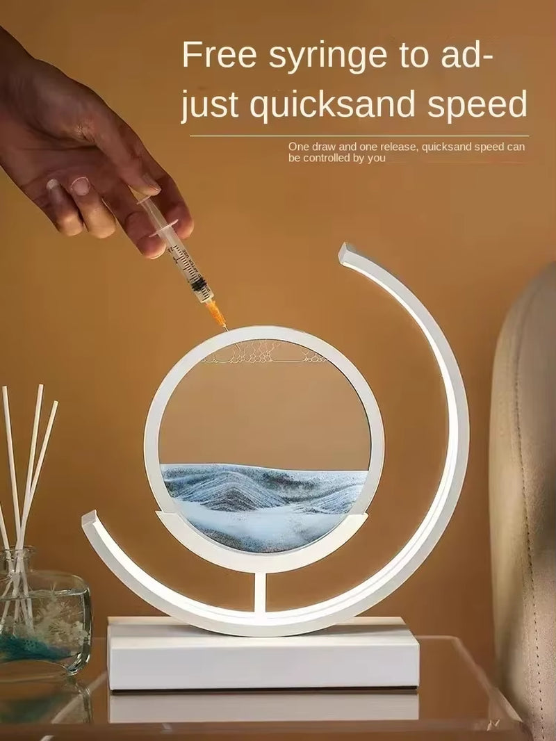 3D LED Moving Sand Art Table Lamp 