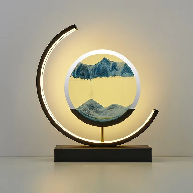 3D LED Moving Sand Art Table Lamp 