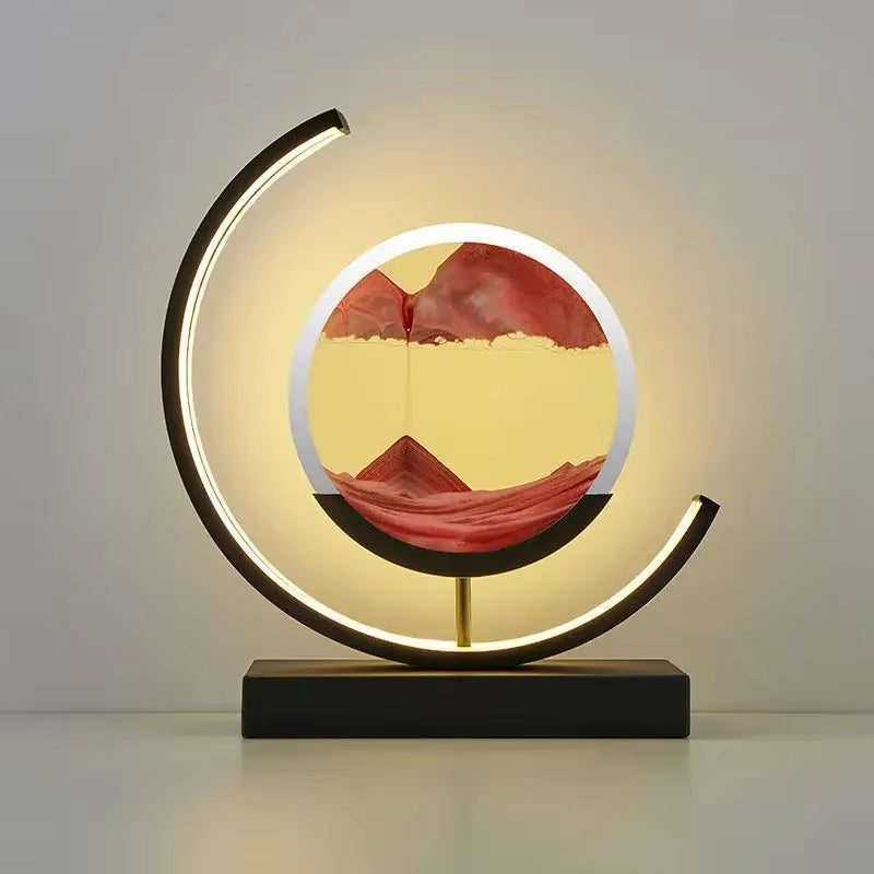 3D LED Moving Sand Art Table Lamp 