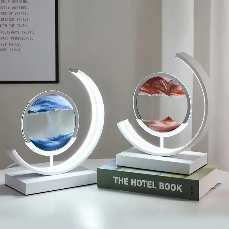 3D LED Moving Sand Art Table Lamp 