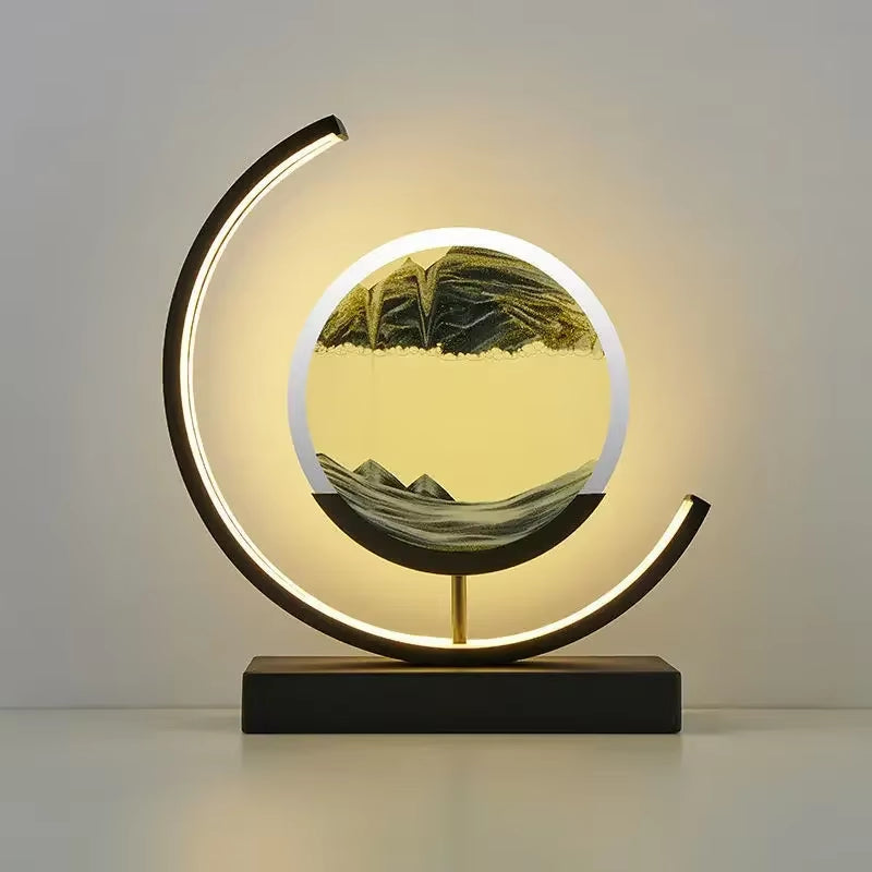 3D LED Moving Sand Art Table Lamp 