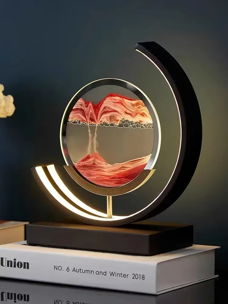 3D LED Moving Sand Art Table Lamp 